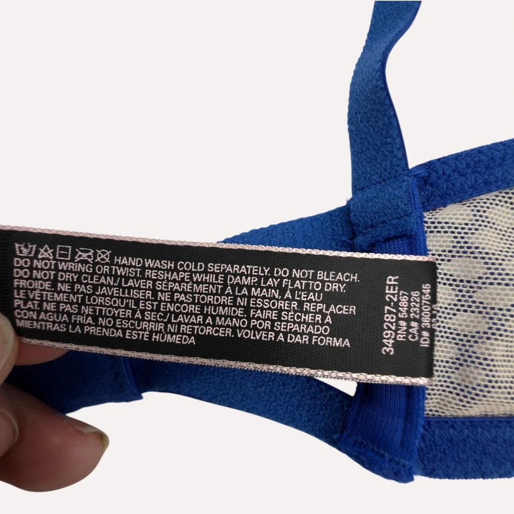 Victoria's Secret Very Sexy Plunge Bra 32D Blue NWT Honeycomb‎ Lace Underwire